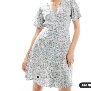 Only Blue and White Floral Mini Dress